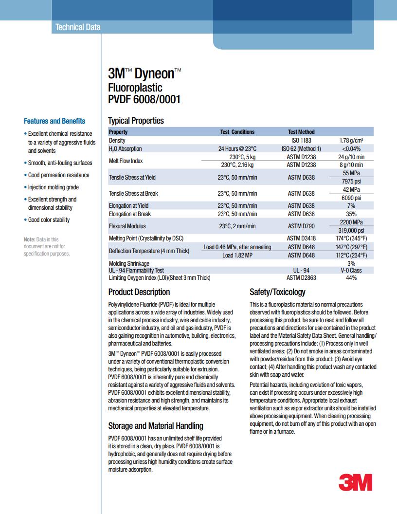 3M™ Dyneon™ Fluoroplastic PVDF 6008/0001
